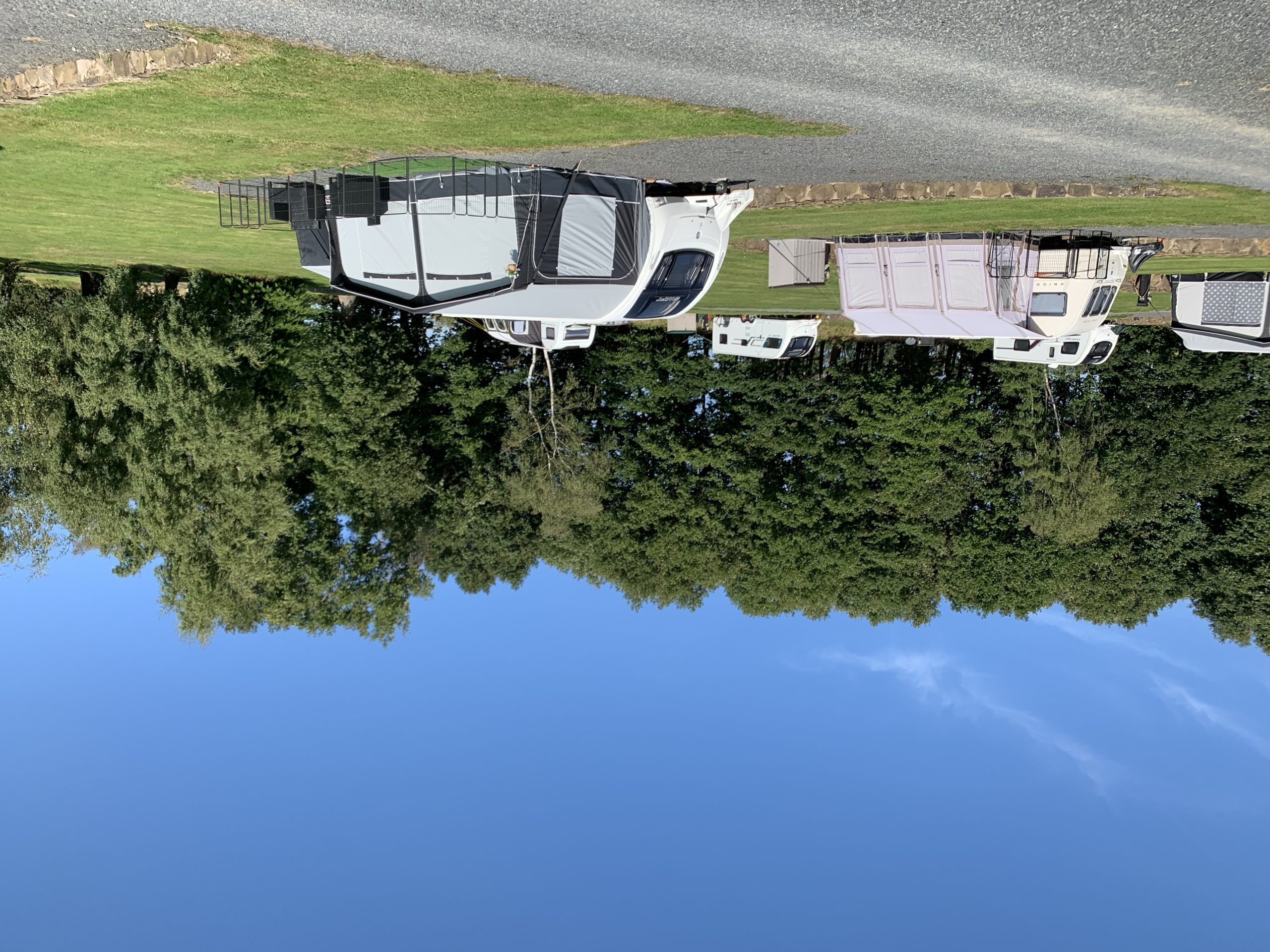 Seasonal touring caravans at Lodge Coppice