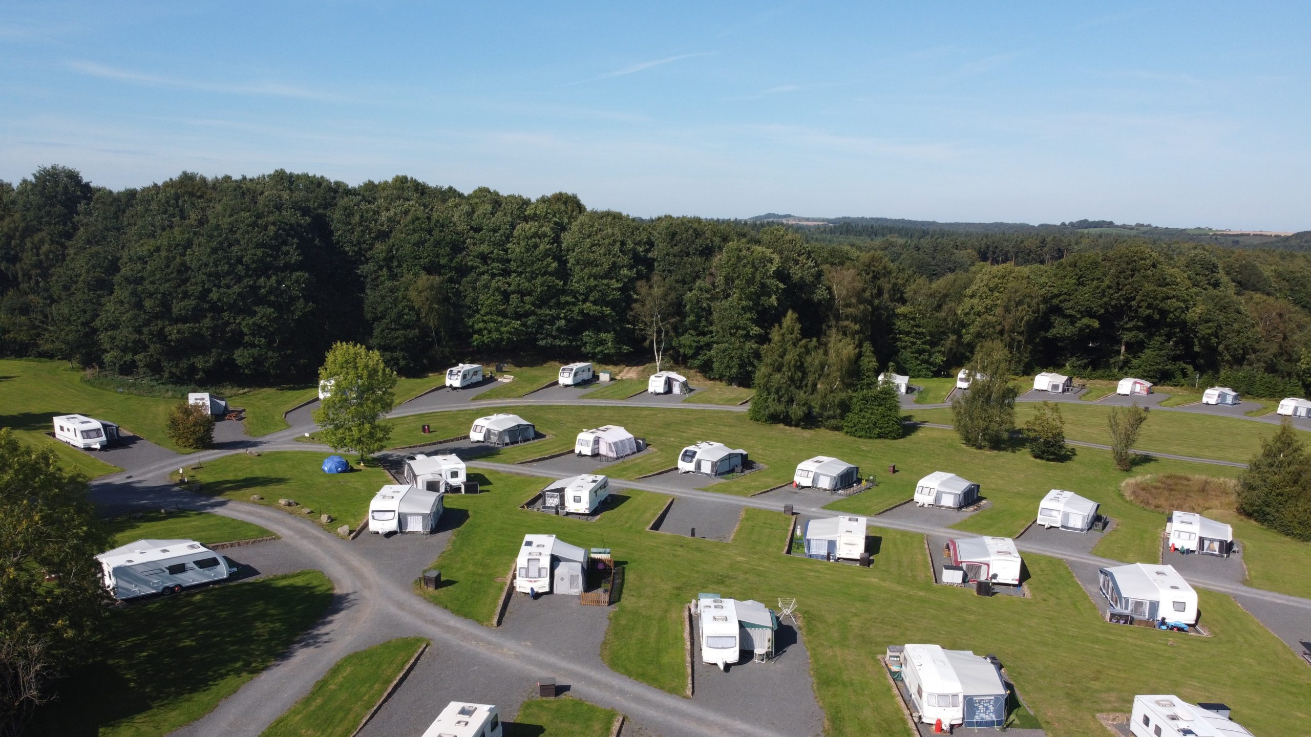 Static Caravan seasonal tourers at Lodge Coppice