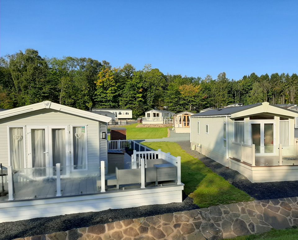 A static caravan park near Bewdley Lodge Coppice