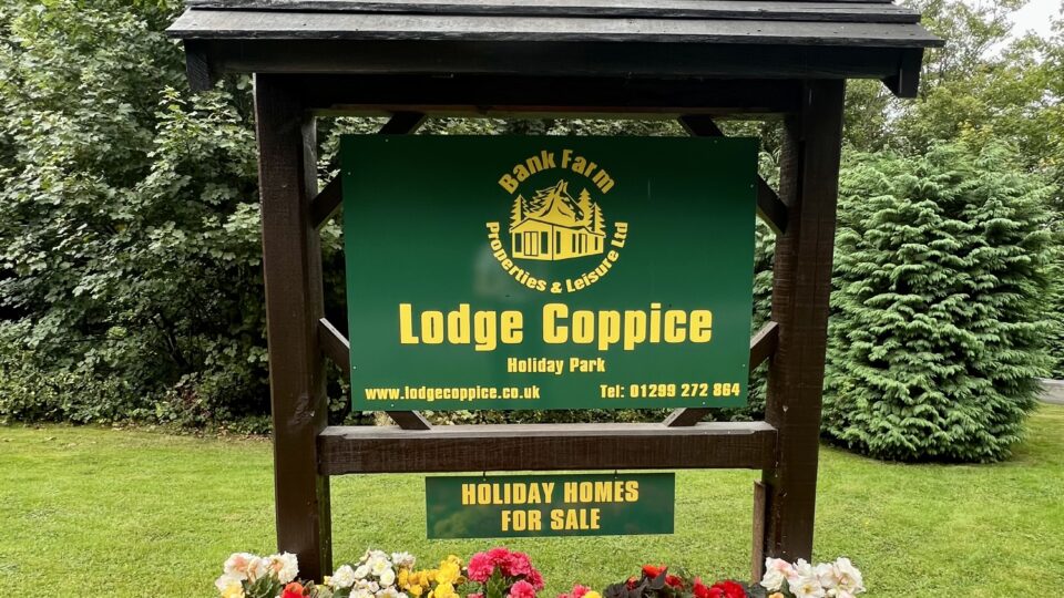 The new sign at lodge Coppice