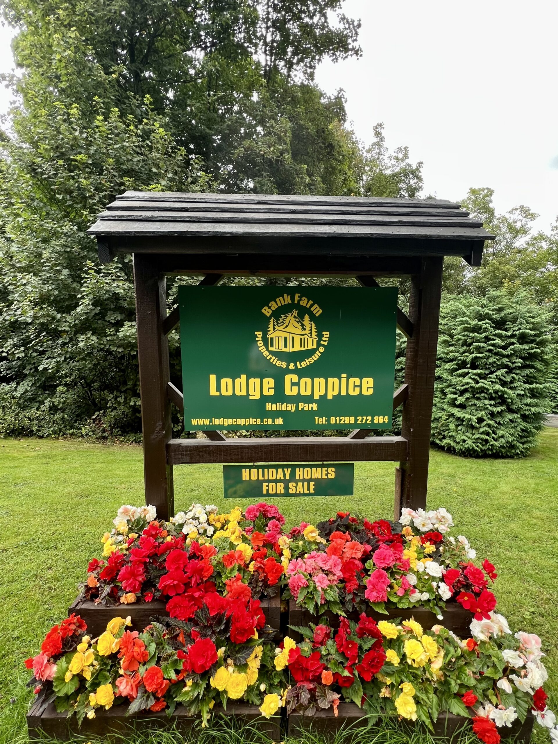 The new sign at lodge Coppice