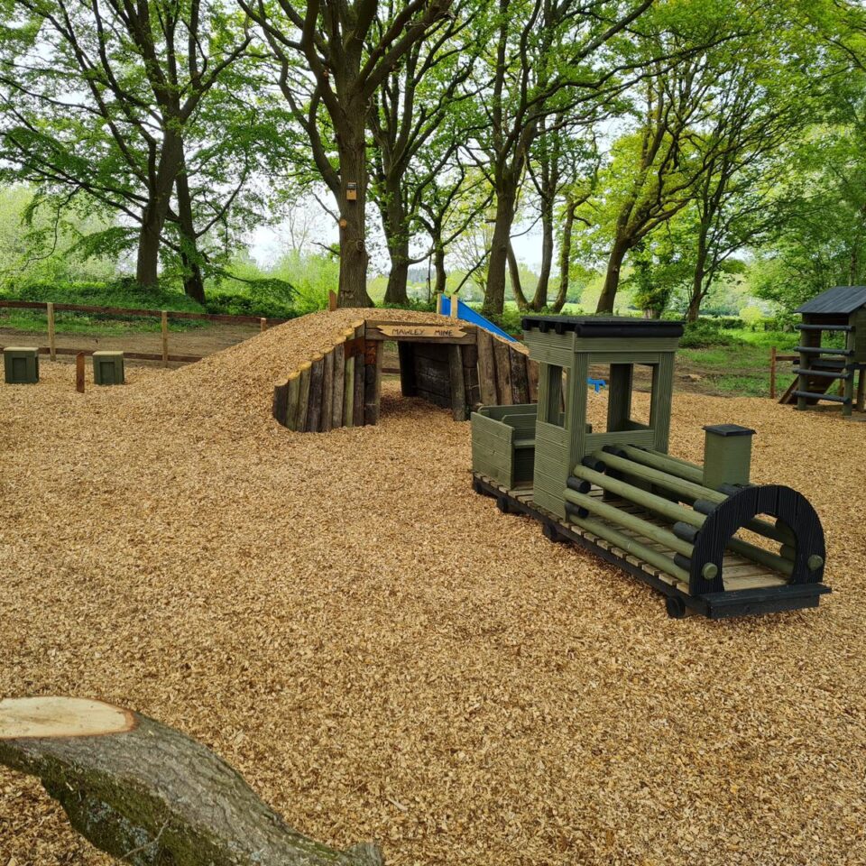 The children's play area at Lodge Coppice