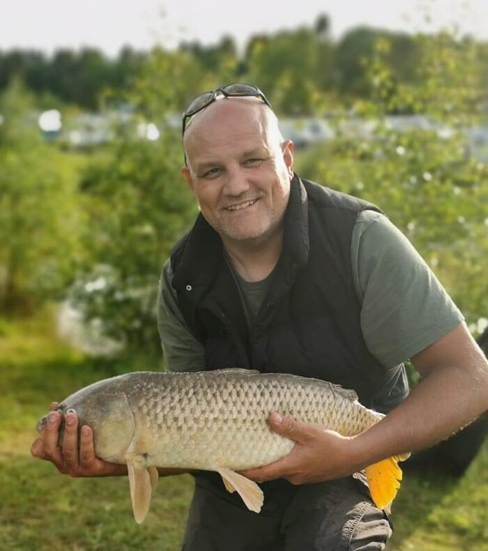 A large fish caught at Lodge Coppice