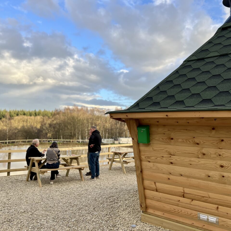 BBQ Cabin at Lodge Coppice overlooking the lake