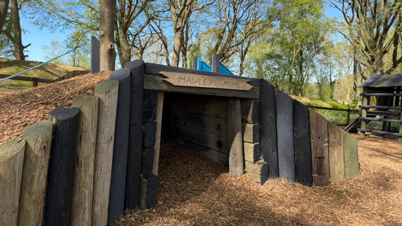 Part of the children's play area at lodge coppice
